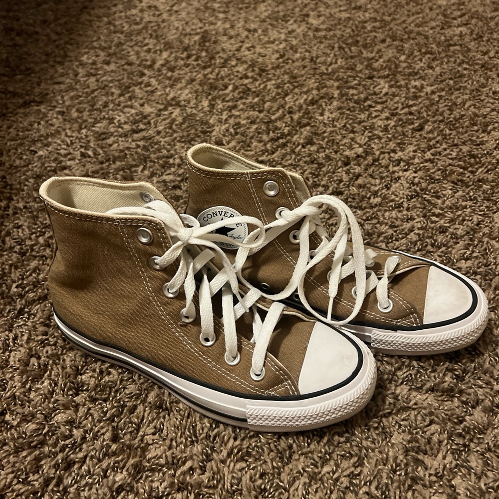 Converse High-Top Sneakers in Brown